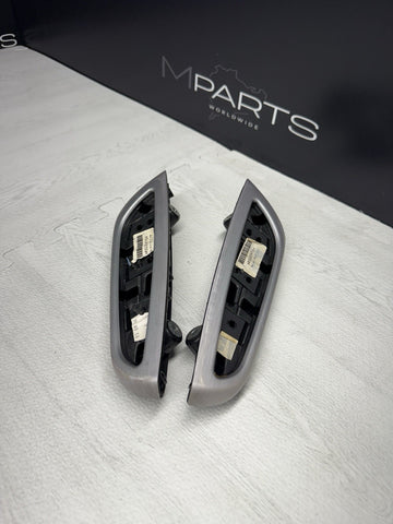 01-06 BMW E46 M3 Convertible Rear Armrest Armrests Black Silver Genuine 7585278