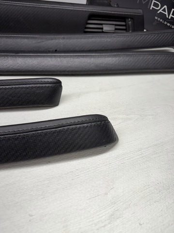 08-13 BMW E92 E93 M3 Interior Trim Set Carbon Leather OEM *Notes*