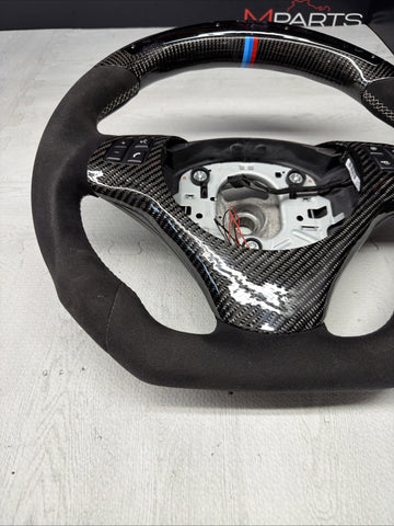 08-13 BMW E90 E92 E93 M3 OHC Carbon fiber Steering Wheel Tri Stitched Manual