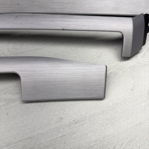 01-06 BMW E46 M3 Convertible Interior Armrests Trim Set Brushed Aluminum *Notes*