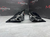 BMW 08-11 E90 M3 SEDAN FRONT SIDE EXTERIOR DOOR MIRRORS PAIR CARBON FIBER CAPS