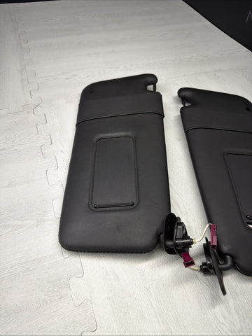 1999-2003 BMW M5 E39 Sun Visor Black Nappa Leather Stitched Left & Right SET