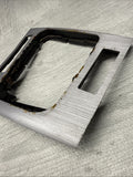 01-06 BMW E46 M3 Interior Center Shift Shifter Trim Brushed Aluminum Broken Tab