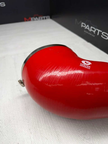 BMW E46 M3 01-06 S54 Intake Elbow Air Channel Duct Pipe Silicone Red VORTEX