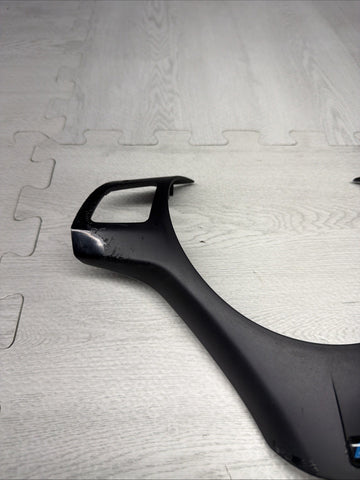 08-13 BMW E90 E92 E93 M3 Lower Steering Wheel Trim Cover Plate Black *Peeling*