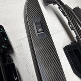 13-19 OEM BMW F06 M6 Central Console Dash Center Door Carbon Interior Trim Set