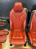 15-20 OEM BMW F83 M4 Convertible Sakhir Orange Red Complete Interior Seats Set