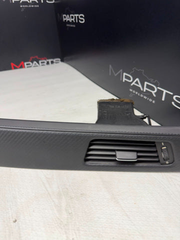 08-13 BMW E92 E93 M3 Carbon Leather Interior Dashboard Strip Panel Trim OEM