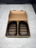 NEW BMW 01-06 E46 M3 Front Kidney Grilles Matte Black Set Double Slotted