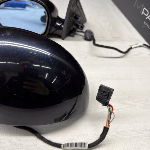 01-06 BMW E46 M3 Side View Door Mirrors Pair Carbon Black  *Notes*