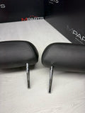 99-06 BMW E46 328 325 330 Sedan Coupe Rear Seat Headrest Black Pair OEM