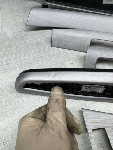 01-06 BMW E46 M3 Convertible Interior Armrests Trim Set Brushed Aluminum *Notes*