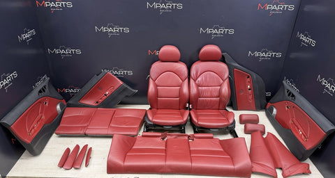 OEM BMW E46 M3 Coupe Leather Seats Door Panels Interior Imola Red Powered Heated