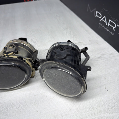 01-06 BMW E46 M3 Front Left Right Passenger Driver Bumper Fog Lights Clear OEM