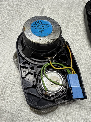 01-06 BMW E46 M3 HAES FRONT MID RANGE TWEETER SPEAKERS 65138374697