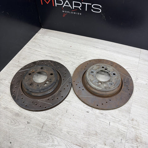 01-06 BMW E46 M3 Rear Discs Brakes Rotors Drilled Slotted