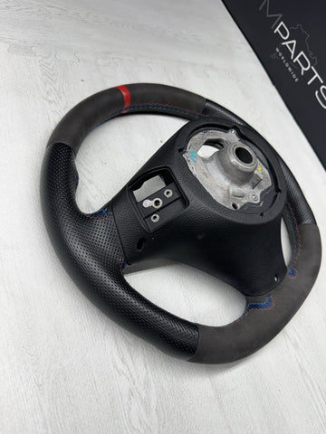 BMW 08-13 E90 E92 E93 M3 DCT Flatbottom Steering Wheel Rewrapped