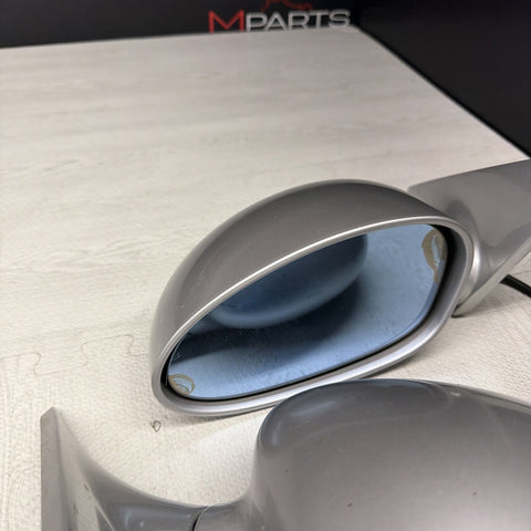 01-06 BMW E46 M3 Side View Door Mirrors Pair Titanium Silver *Notes*