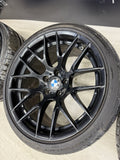 BMW 08-13 E90 E92 E93 M3 19” OEM Competition Wheels Style 359M Black Set + Tires