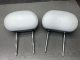 2001-2006 BMW E46 M3 Coupe Front Seat Headrests Grey Leather OEM