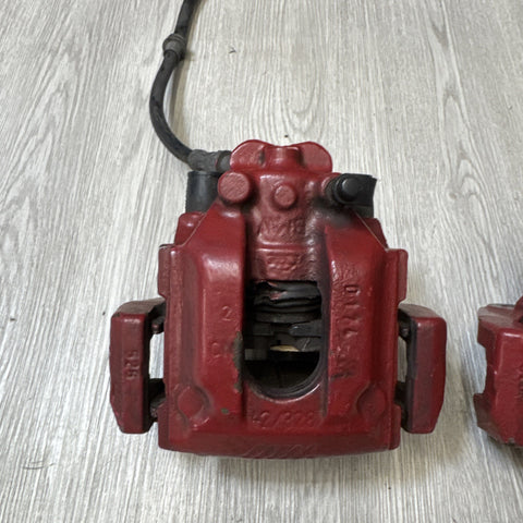 01-06 E46 M3 Rear Brake Calipers Left Right Pair Set Original Red