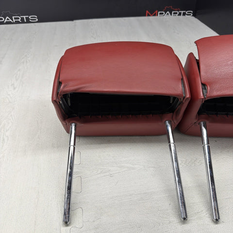 BMW 01-06 E46 M3 Convertible Rear Headrests Head Rests Imola Red OEM *Tab