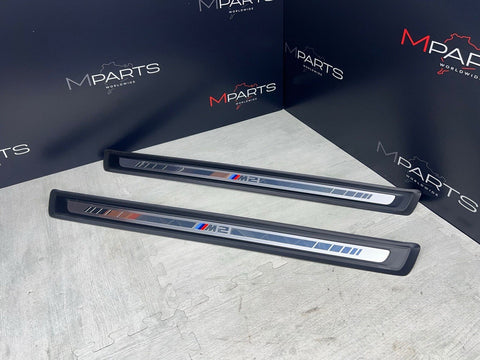 23-25 BMW G87 M2 DOOR SILLS SCUFF PLATES TRIMS PANEL PAIR OEM 8082008