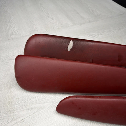 01-06 BMW E46 M3 Convertible Door Upper Arm Rest Armrest Pads Imola Red *Notes*