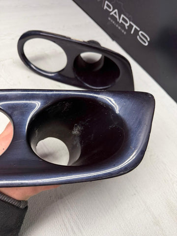 01-06 BMW E46 M3 FRONT FOG LIGHT COVERS SURROUND TRIMS AFTERMARKET BLACK