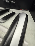 01-06 BMW E46 M3 Coupe Interior Armrests Trim Set Brushed Aluminum *Tab
