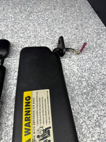 07-13 BMW E93 CONVERTIBLE 328I 335I M3 Left & Right Sun Visor Pair Black OEM