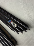 01-06 BMW E46 M3 Fender Vent Grilles Grills Trims Chrome OEM Clean Emblems
