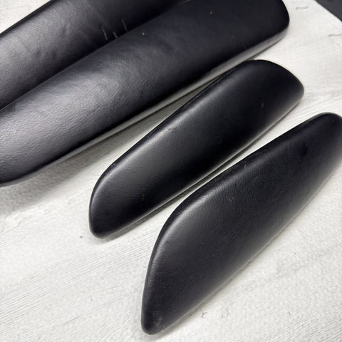 01-06 BMW E46 M3 Convertible Door Upper Arm Rest Armrest Pads Black *Notes*