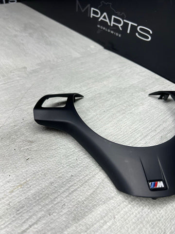 08-13 BMW E90 E92 E93 M3 Lower Steering Wheel Trim Cover Plate Black