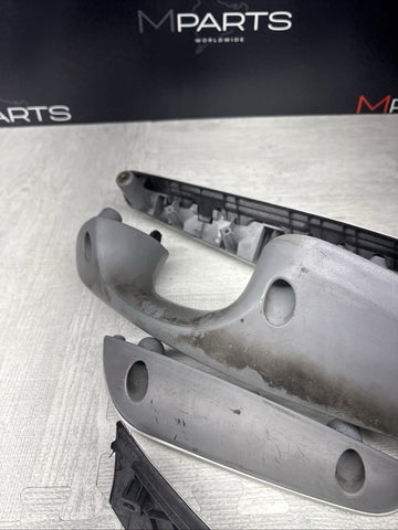 01-06 BMW E46 M3 Convertible Interior Armrests Trim Set Brushed Aluminum *Notes*
