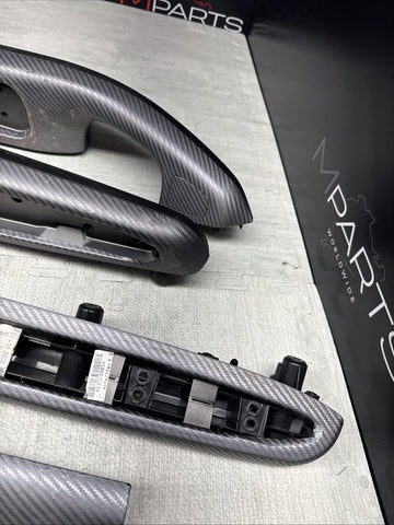 01-06 BMW E46 M3 Coupe Interior Armrests Trim Set Wrapped  *NOTES*