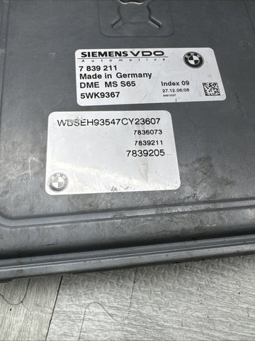 2006-2010 BMW M5 E60 5.0L ECU ENGINE CONTROL MODULE DME MS S65 7839211