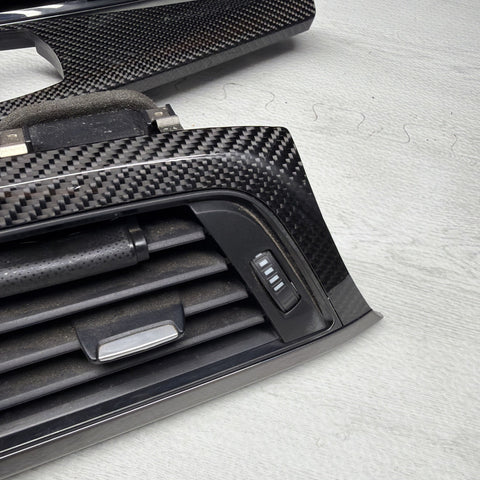 15-20 BMW F80 M3 F82 M4 Carbon Fiber Interior Dash Dashboard Trim Set OEM