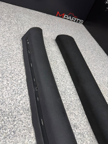 01-06 BMW E46 M3 Coupe Front A Pillars Black Original OEM Pair *Notes*