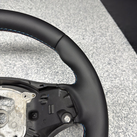 BMW 08-13 E92 M3 Manual Custom Leather Sides Flat Bottom Top Steering Wheel Red