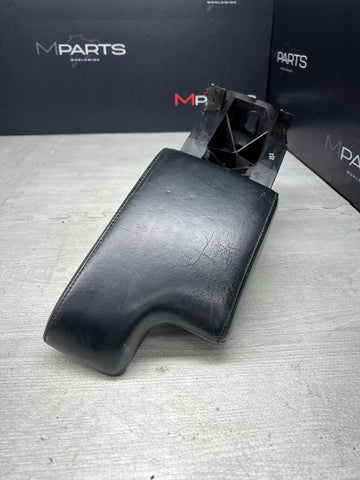 01-06 BMW E46 M3 Center Console Armrest Arm Rest Black Leather