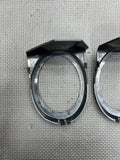 01-06 BMW E46 M3 FRONT FOG LIGHT COVERS SURROUND TRIMS BLACK