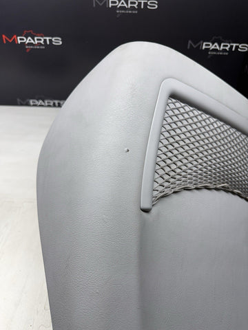00-06 BMW E46 325 M3 COUPE FRONT SEAT BACK REST STORAGE PANEL OEM DOVE GREY
