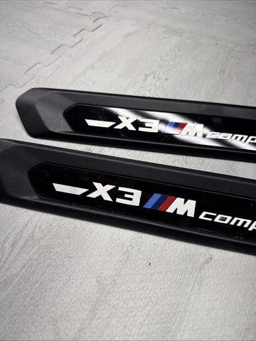 18-23 BMW X3 M X3M FRONT SILL PLATES COVERS 8077612