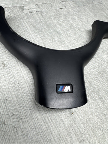 OEM 01-06 BMW E46 M3 Lower Steering Wheel Trim Cover Plate Black