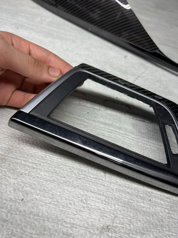 15-20 BMW F80 M3 F82 M4 Carbon Fiber Interior Console Vent Trim Set OEM