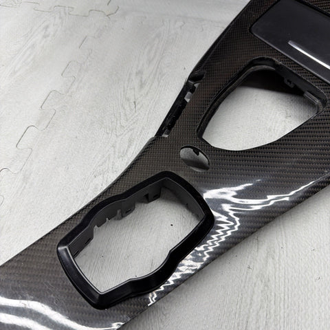 09-13 BMW E90 E92 M3 DCT CIC LEATHER CENTER CONSOLE TRIM 7903962 CARBON FIBER