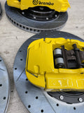 NEW 95-99 BMW E36 M3 BREMBO Big Brake Kit Yellow Calipers Rotors Set Plug Play