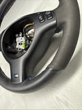 BMW Steering Wheel 01-06 E46 M3 Manual Custom Wrapped Red Stripe