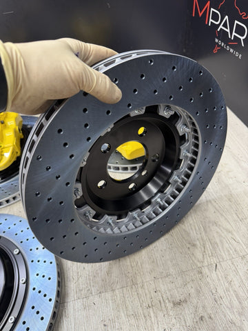 NEW 95-99 BMW E36 M3 BREMBO Big Brake Kit Yellow Calipers Rotors Set Plug Play